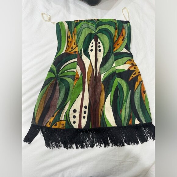 Farm Rio Green Coconut Tree Flow Linen Top - Picture 6 of 11